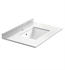 Fresca 30" Countertop with Undermount Sink - White Quartz | 1-Hole Faucet Drilling